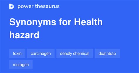 health hazard synonym.